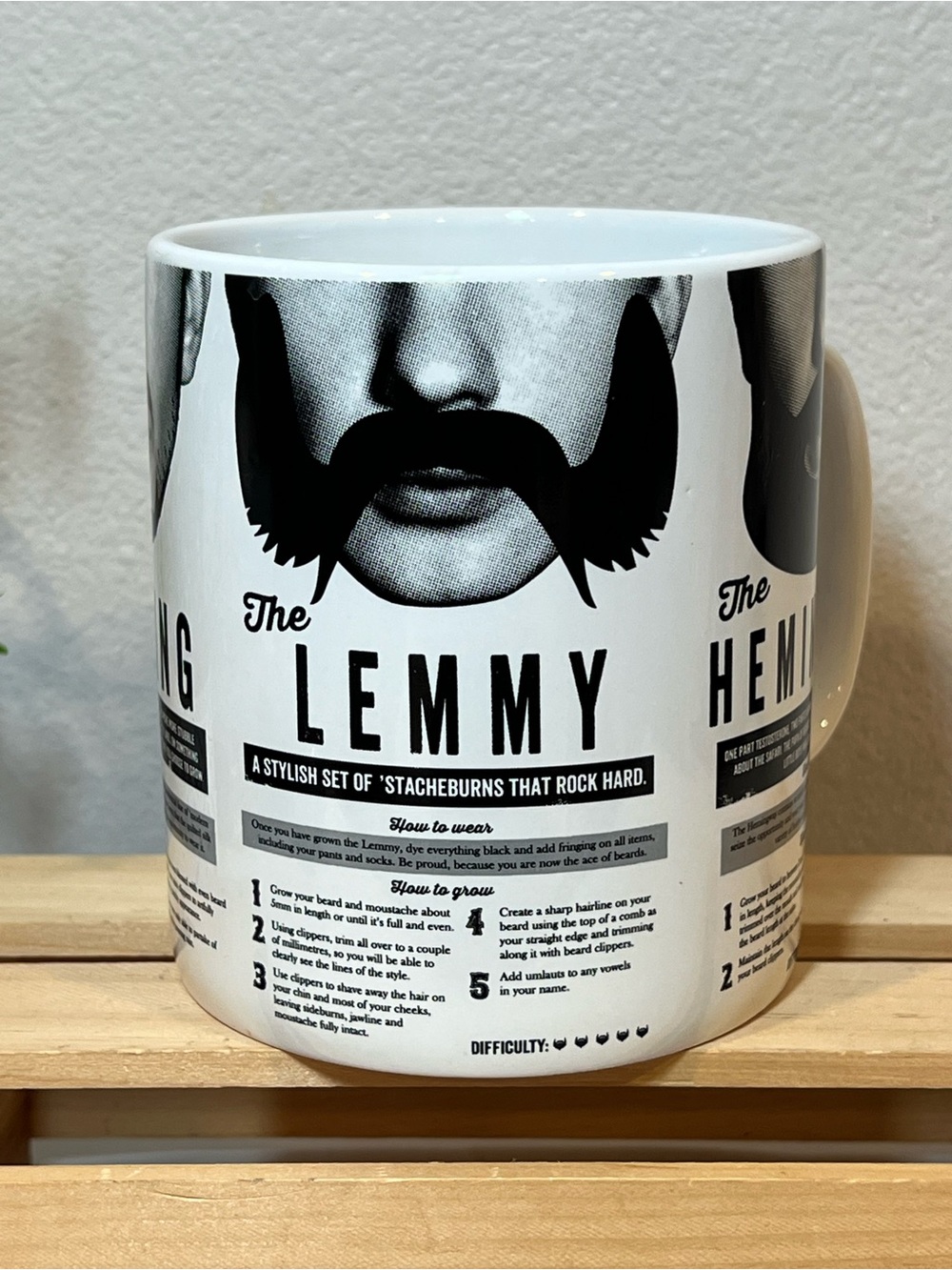 50Fifty White Ceramic 'Giant Mug of Beards' Humorous Coffee Mug